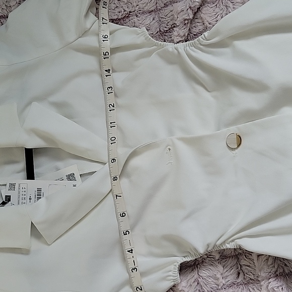 ZARA White NWT Cut Out Sides Tailored Blazer Dress Romper Micro Mini Size Small - Picture 5 of 13
